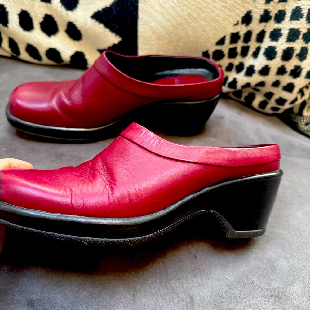 Dansko red slip-on mules. Size 38